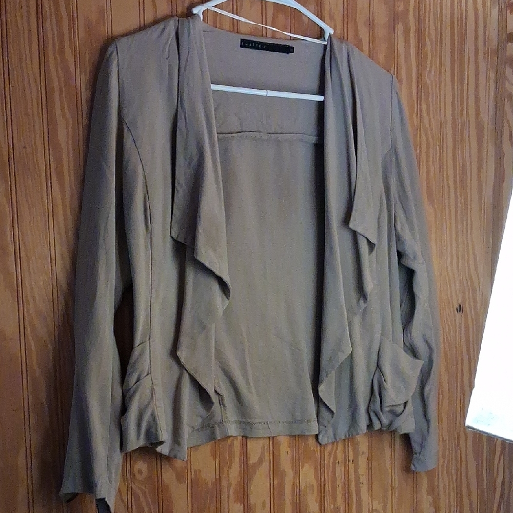 Zara Women's Tan Drape Jacket